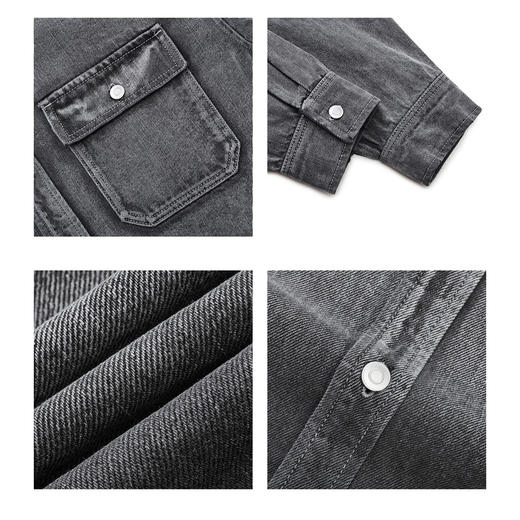 gxg.jeans男装 秋季热卖翻领牛仔衬衫J24XE93035 商品图3