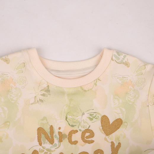 棉果果春季新品商场同款女童洋气百搭小毛圈圆领套头卫衣M122180225084 商品图3