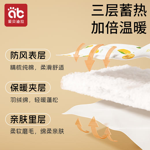 【曼龙严选清仓】新生婴幼儿衣服连体衣夹棉宝宝秋冬装52加厚3小月龄外出抱抱服a类 商品图3