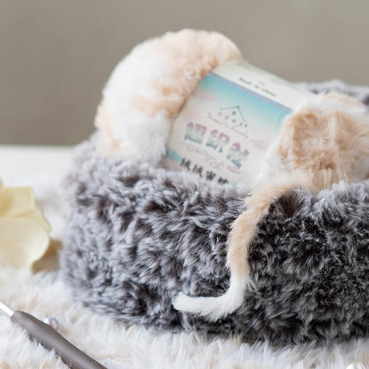 苏苏姐家绒绒蜜糖皮草线仿貂绒手工diy编织围巾裘皮绒毛线团 商品图2