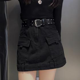 Z配腰带牛仔短裙 春季 850151142485