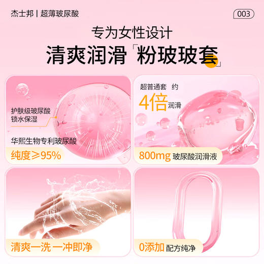 杰士邦 003零感玻尿酸避孕套 商品图1