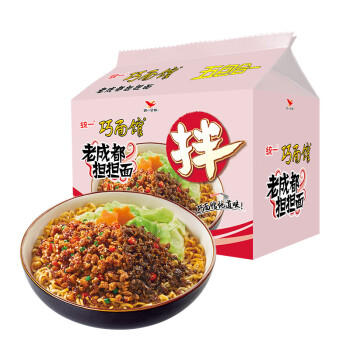 统一 巧面馆老成都担担面 酱拌面112克 5连包 袋面新老包装随机发货 /粮油调味 /方便食品 /方便面 商品图3