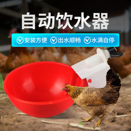 华畜鸡用饮水器养鸭鹅用乳头式钢球连体饮水器喂鸡喝水神器 商品图0