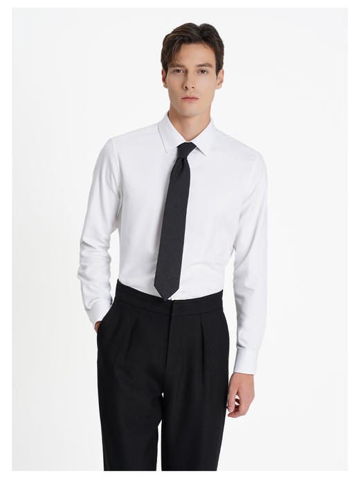 callisto白色聚酯纤维混纺长袖衬衫 商品图2