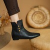 【预售5天】巨软头层羊皮尖头内增高，平底短靴复古马丁靴PS&PS2279 商品缩略图2