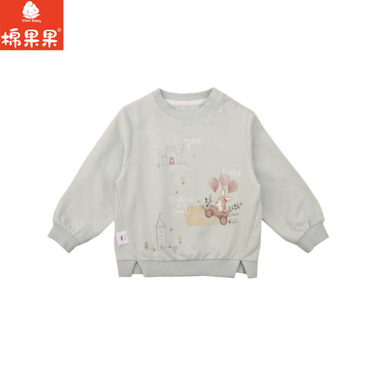棉果果春季新品商场同款女童小清新小毛圈圆领套头卫衣M122180225083 商品图0