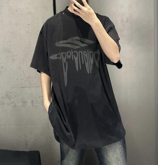 B家 融化异形字母 印花圆领短袖（JN） 商品图2