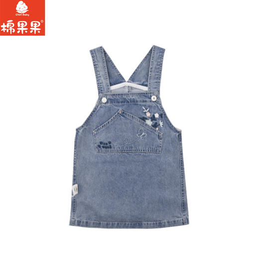 棉果果春季新品商场同款女童牛仔背带裙M122703225095 商品图2