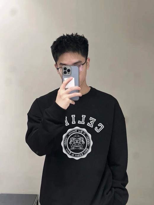 赛琳 双色 印章印花圆领卫衣（JN） 商品图3