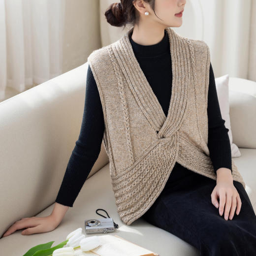 苏苏姐家乐妍背心手工diy编织棒针毛线团材料包 商品图2