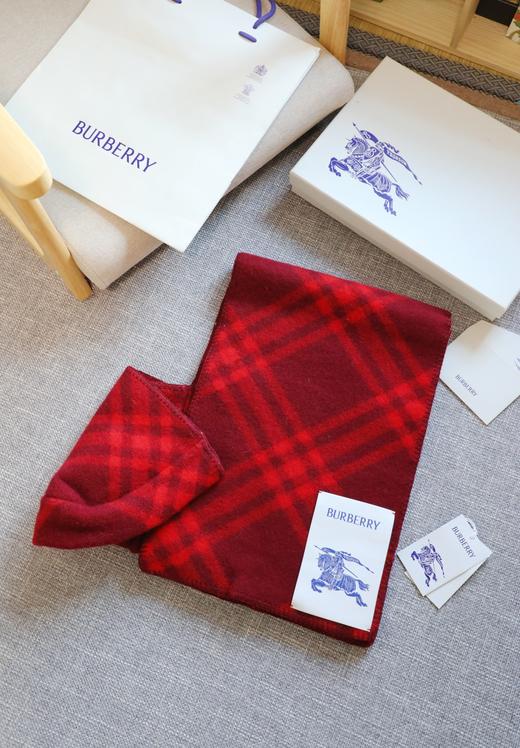 顶级品质对格帽子  树莓红连帽围巾（TL） 商品图0