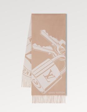 浅奶茶色驴家2024年秋冬新款Lock And Keys 围巾（TL）