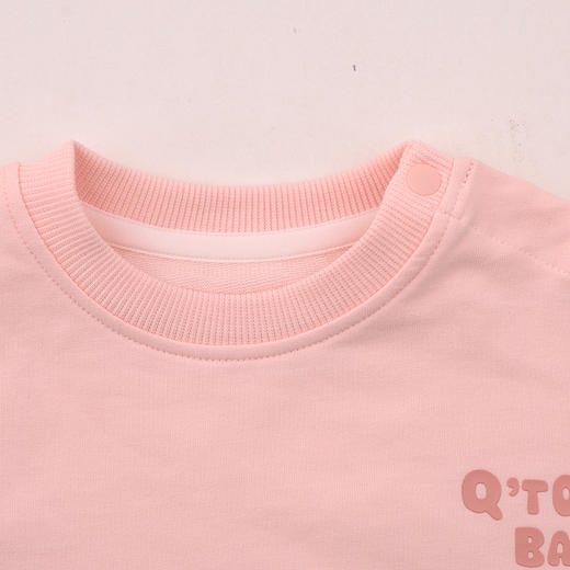 棉果果春季新品商场同款女童粉色小兔花边小毛圈圆领套头卫衣M122180225089 商品图2