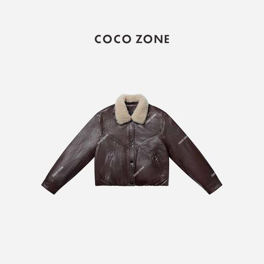 COCO ZONE 冬季复古高级感气质翻领保暖羽绒服CC2D3369 商品图0