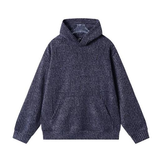 WY930秋冬季新款时尚个性美式线条撞色连帽卫衣百搭情侣简约套头上衣 商品图1