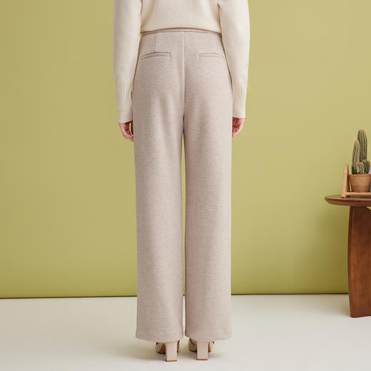 EITIE爱特爱时尚高腰显瘦百搭直筒休闲裤冬季新款D2405413  商品图4