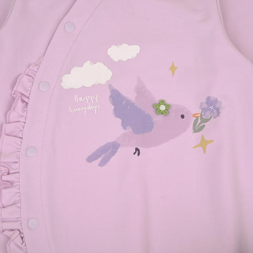 棉果果春季新品商场同款女童纯棉偏襟连体衣M122720225098 商品图4