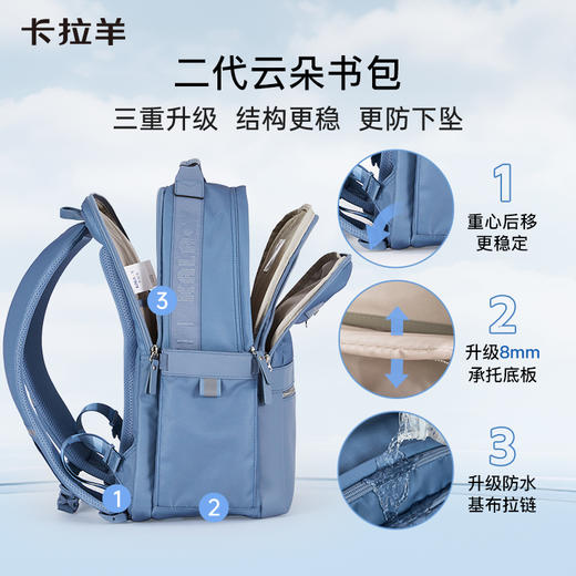【云朵书包2.0PLUS版】卡拉羊中学生六维防下坠24/26L云朵书包 艺术家 CX5067/L 商品图4