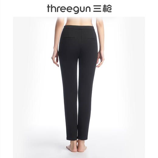 Threegun三枪 【罗马布复合羊毛绒】简约女士铅笔裤长裤-60836B911 商品图1