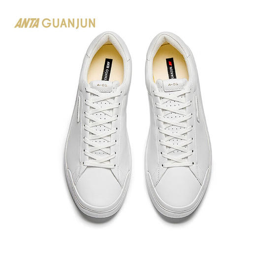 安踏冠军全天候系列 A01商务板鞋男士牛皮休闲运动鞋子112518002A 商品图6