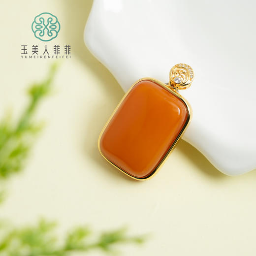 蜜蜡方牌吊坠 商品图0