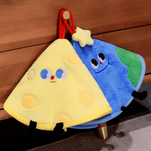 【美好小物擦手巾，便携生活，方便实用】可爱擦手巾挂式 挂式加厚小毛巾 儿童卫生间 厨房吸水抹布 速干搽手巾-QQ 商品图2