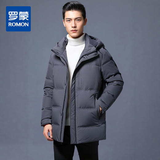 【可脱卸领 连帽】罗蒙秋冬季男士羽绒服外套男时尚羽绒服男连帽男士外套 商品图0