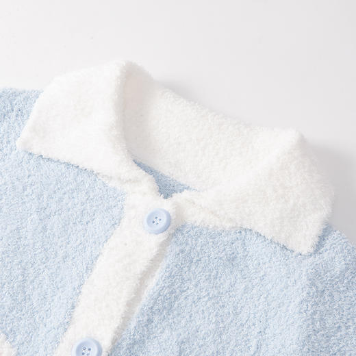 洁丽雅新款半边绒睡衣女冬季珊瑚绒加绒蓄热秋冬可外穿家居服套装 商品图7