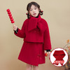 【立体制版，不挑身材】女童国风套装 秋冬新款儿童冬装 夹棉加厚新年红色中式拜年服-QQ 商品缩略图1