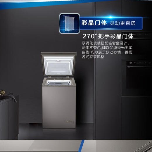 海尔冷柜系列小富豪轻奢金色 家用100L 冷柜 冰柜 BC/BD-100HER 零下40度细胞级冷冻 商品图8