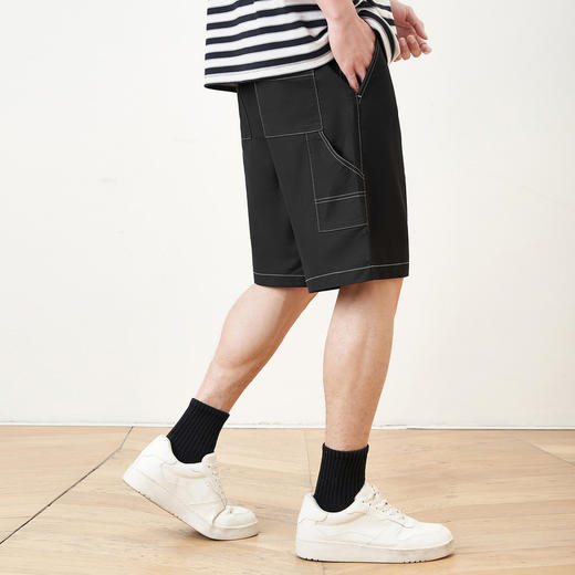 gxg.jeans男装夏季黑色热销短裤简约休闲好搭短裤 夏热卖JE1220326E 商品图2