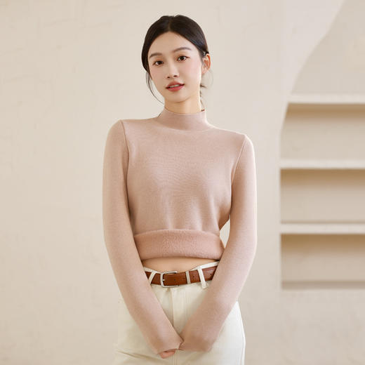 木言欢一体水貂绒毛衣，内里是厚厚软软的水貂绒！贴身穿软糯丝滑感 商品图4