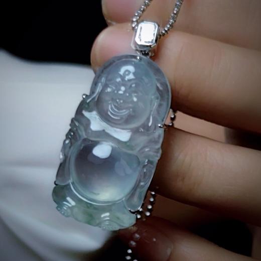 玻璃种翡翠站弥勒 商品图4