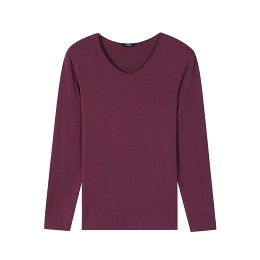 安莉芳旗下IVU男士秋季薄款V领暖肤衣上装舒适修身打底衫UD00123 商品图2