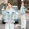 HR-ZRX5375冬季新款女装皮毛一体高级感单排扣时尚保暖休闲皮毛一体外套 商品缩略图1