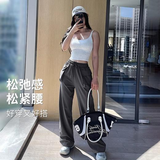 跃牌【禅语梵心】新款户外跑步运动长裤轻薄速干双口袋直筒工装休闲裤CK4092 商品图2