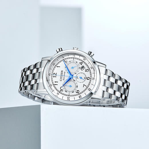 西铁城/CITIZEN光动能系列多功能不锈钢商务男表CA4630-53A 商品图6