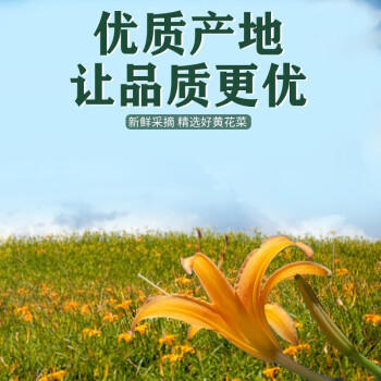 一品爽 黄花菜200g 金针菜干 南北干货 不熏不染山珍特产 火锅食材煲汤 /粮油调味 /南北干货 /干菜类 商品图2