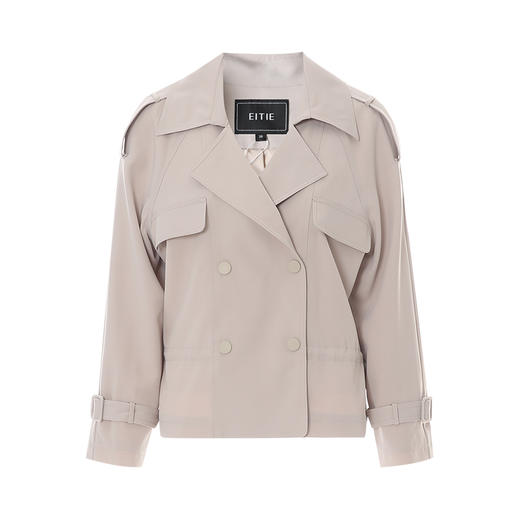 EITIE爱特爱春季新款修身气质风衣短款纯色外套7704403 商品图5