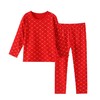 【本命年必备59/套起】儿童大红莱卡套装男童女童本命年纯棉秋衣秋裤新年红宝宝家居服聚 商品缩略图4