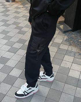 P家 贴皮徽标双口袋卫衣裤（JN）