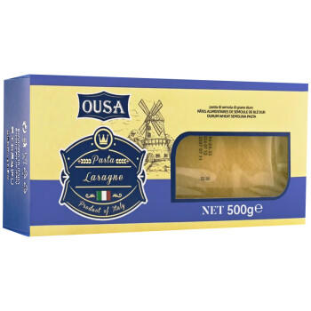 欧萨意大利原装进口千层面 千层皮宽面意粉意面特色薄片宽面500g /粮油调味 /方便食品 /速食预制主食 商品图6