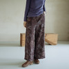 绽放旅行女装844朵/加厚双雨露麻底印花半松紧腰长裤宽松休闲裤 商品缩略图0