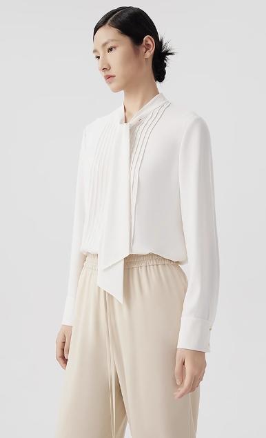 【宋佳同款】朗姿修身法式白衬衫女简约通勤LCEK02WPR129W31 商品图3