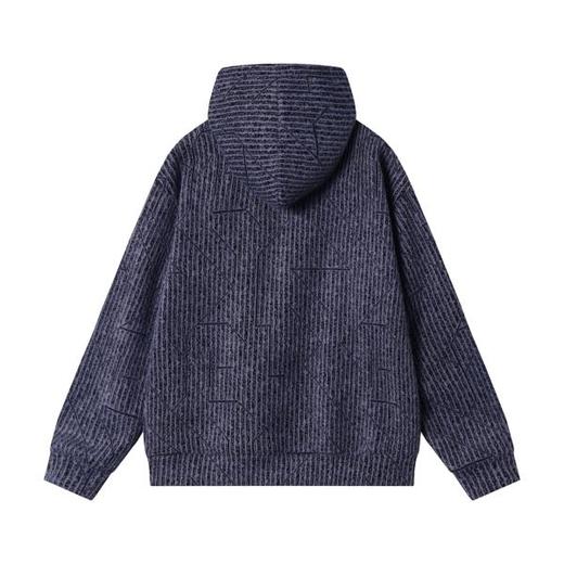 WY930秋冬季新款时尚个性美式线条撞色连帽卫衣百搭情侣简约套头上衣 商品图5