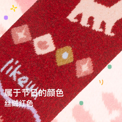 likeuu儿童红色扑扑鸟围巾帽子披肩锦鲤女童本命年新年 商品图9