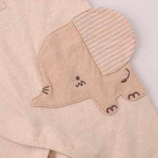 棉果果春秋季新疆彩棉纯棉爬服哈衣偏襟连体衣M101720199004 商品图2