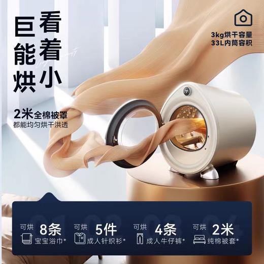 大宇烘干机家用小型烘衣服滚筒台式干衣机DY-HG30 商品图1
