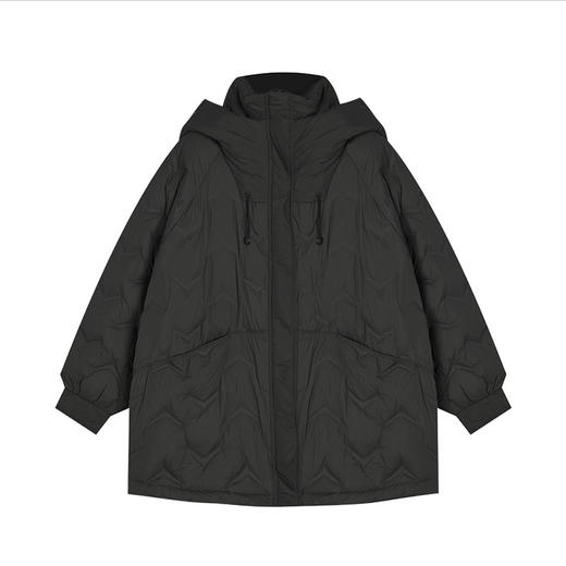 【高货sh】全新升级【铂金会员882/天猫1189/差价307】(21238) 洛诗琳秋冬新款白鸭绒直充韩版宽松连帽中长款羽绒服女 商品图4